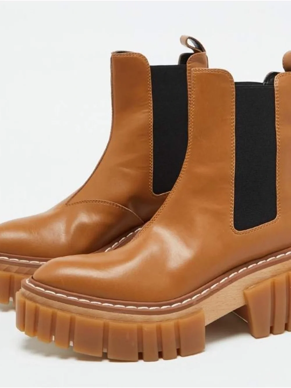 Stella McCartney Emilie Ankle Brown Platform Boots